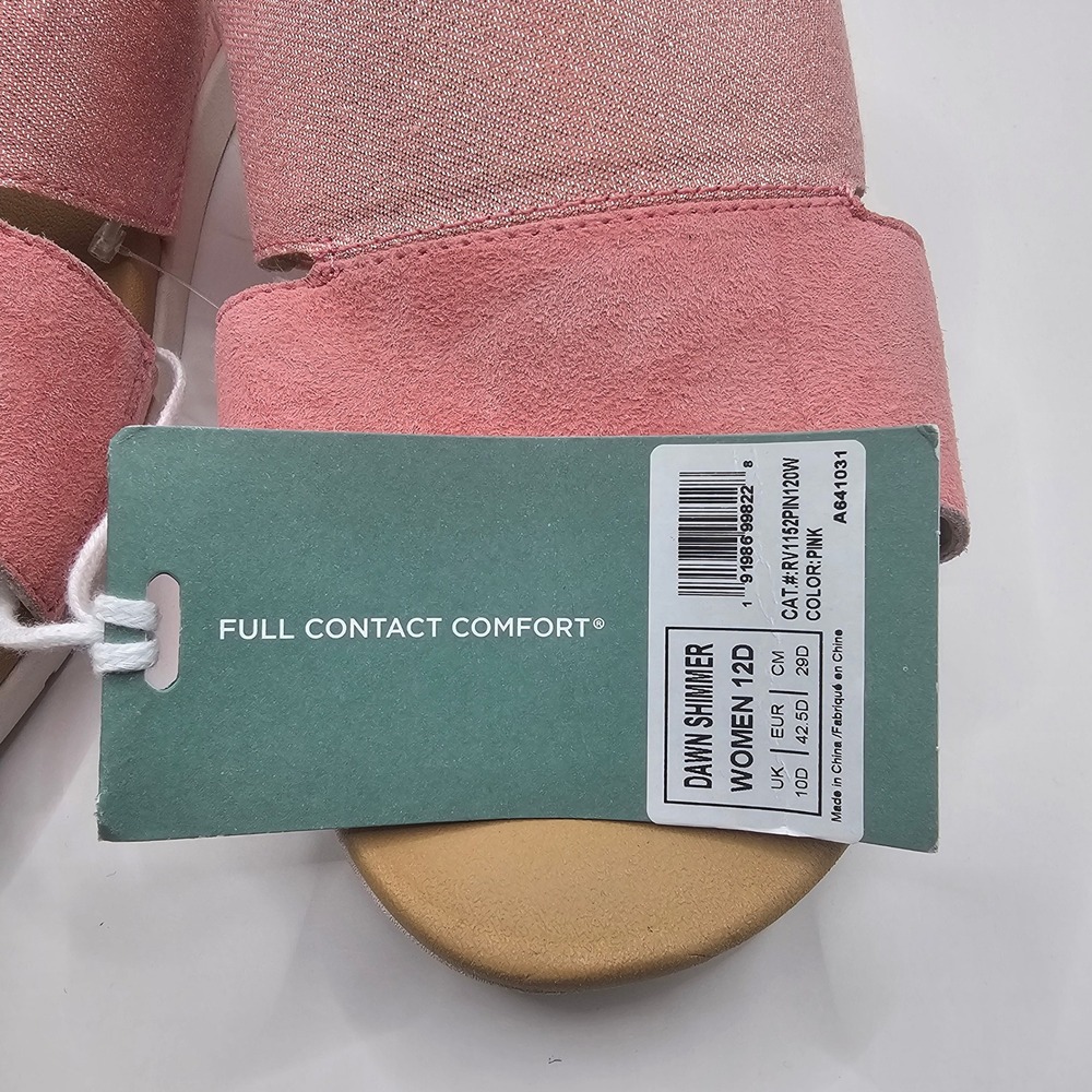 Revitalign Dawn Shimmer Pink Slide Sandals Women 12D Wide Orthopedic Comfort NEW - Picture 3 of 9